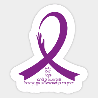 Hands of Fibromyalgia Awareness Sticker